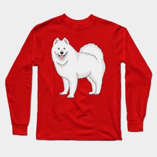 Samoyed dog cartoon illustration Long Sleeve T-Shirt